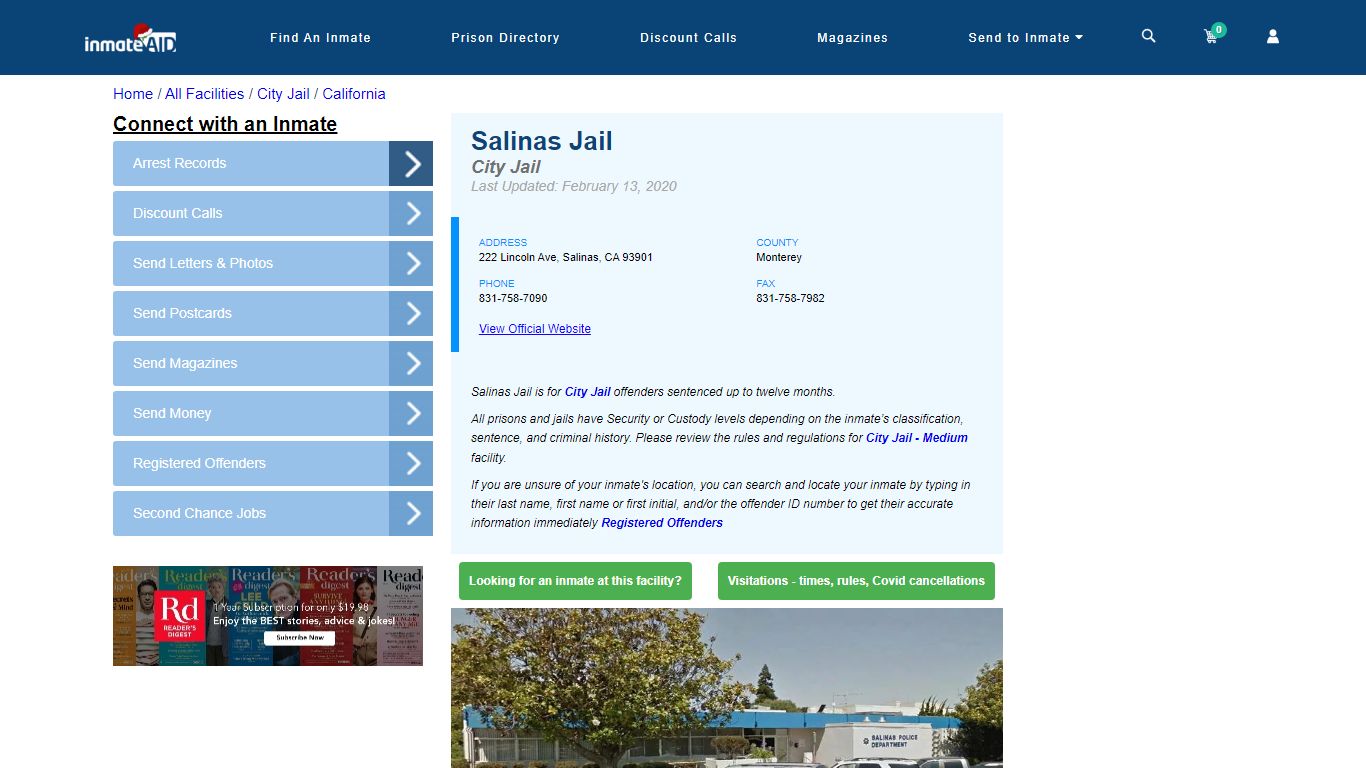 Salinas Jail | Inmate Locator